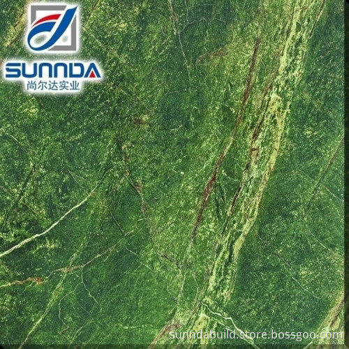 SUNNDA Cheap polished dark green marble porcelain tile